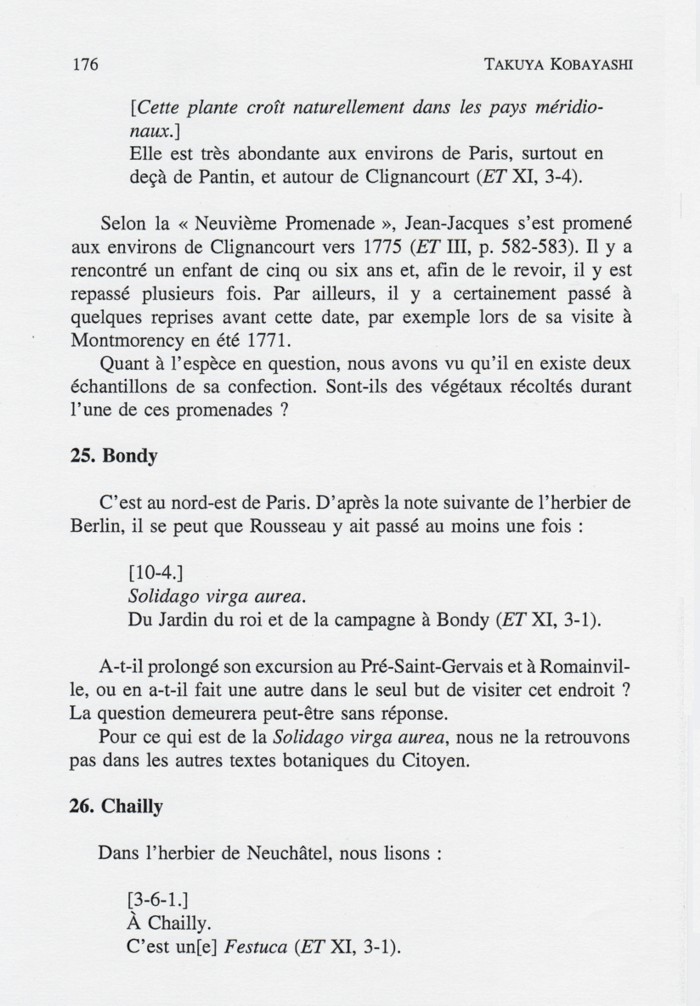 Traces des pérégrinations de Rousseau, p. 176