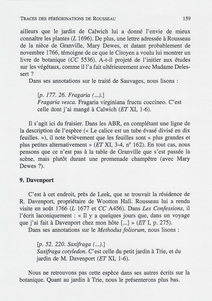 Traces des pérégrinations de Rousseau, p. 159